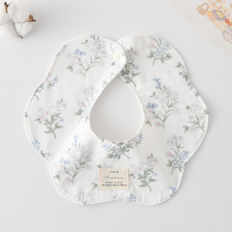 

Korean-Style 360° Rotatable Baby Bib, A-Class Cotton - Ideal for Summer