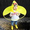 Impermeabile per Bambini a Forma di UFO, Mantellina da Pioggia Anatra Gialla Cappello Ombrello, Impermeabile per Bambini dell'Asilo