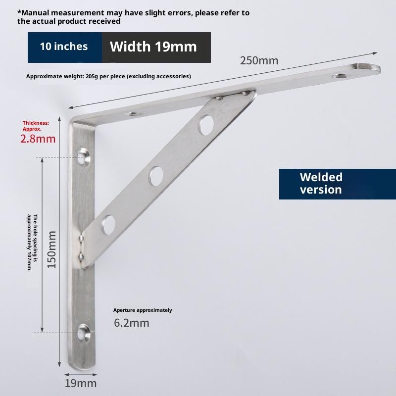 2Pcs Stainless Steel L Type Bracket Angle Bracket Heavy Duty For Wall Angle Bracket