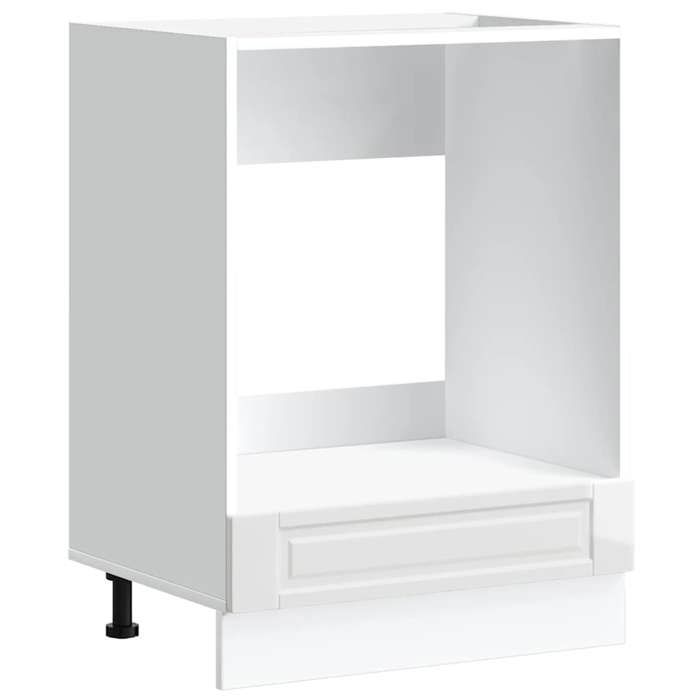 VidaXL Armoire à four Porto blanc brillant bois d'ingénierie 853999