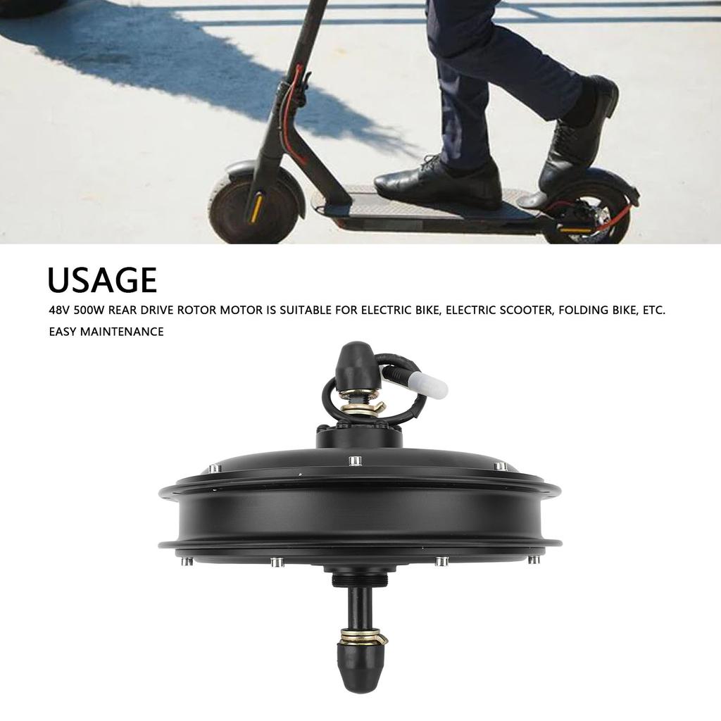 48V 500W Bicycle Spoke Hub Motor Professional Waterproof High Efficiency DC Modified Electric Bike Rear Motor for Electric Bike