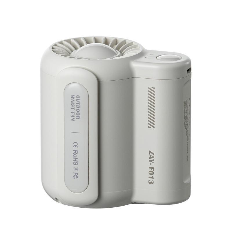 Portable Leafless Waist Fan: Mini Outdoor Handheld Fan for Students белый