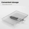Stainless Steel BBQ Mesh Non Stick Grilling Basket Grill Mesh Mat Meat Vegetable Steak Picnic Party Barbecue Tool