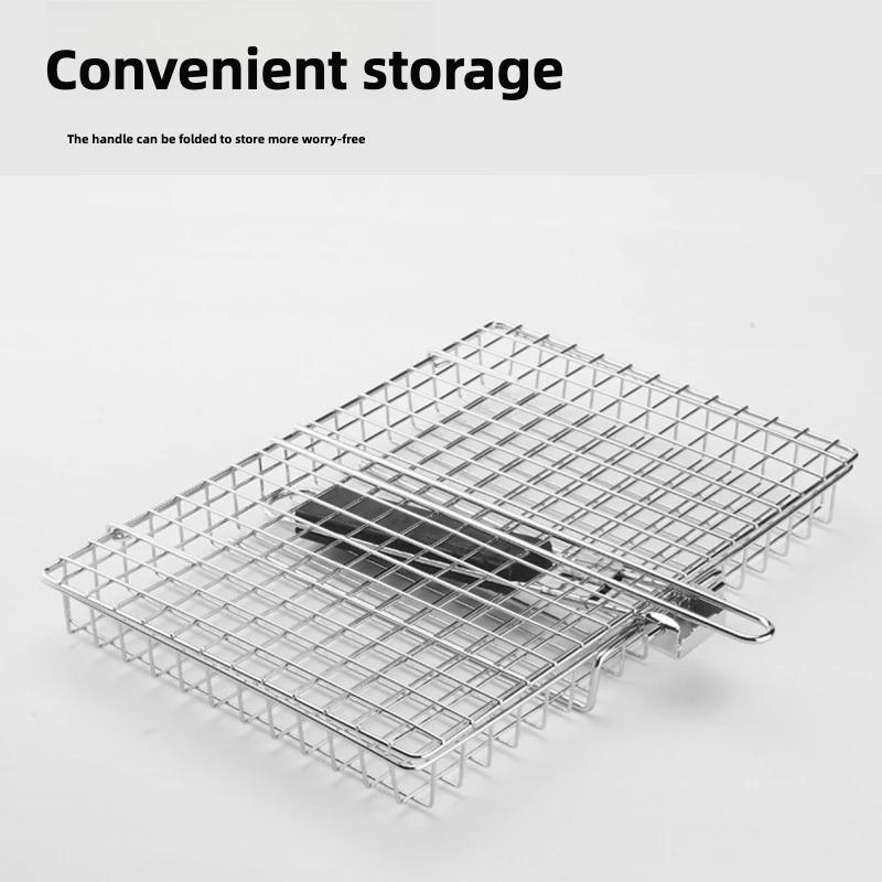 Stainless Steel BBQ Mesh Non Stick Grilling Basket Grill Mesh Mat Meat Vegetable Steak Picnic Party Barbecue Tool