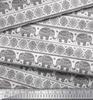 Soimoi Japan Crepe Satin Fabric Aztec & Tribal Elephant Ethnic Print Sewing Fabric Metre 42 Inch