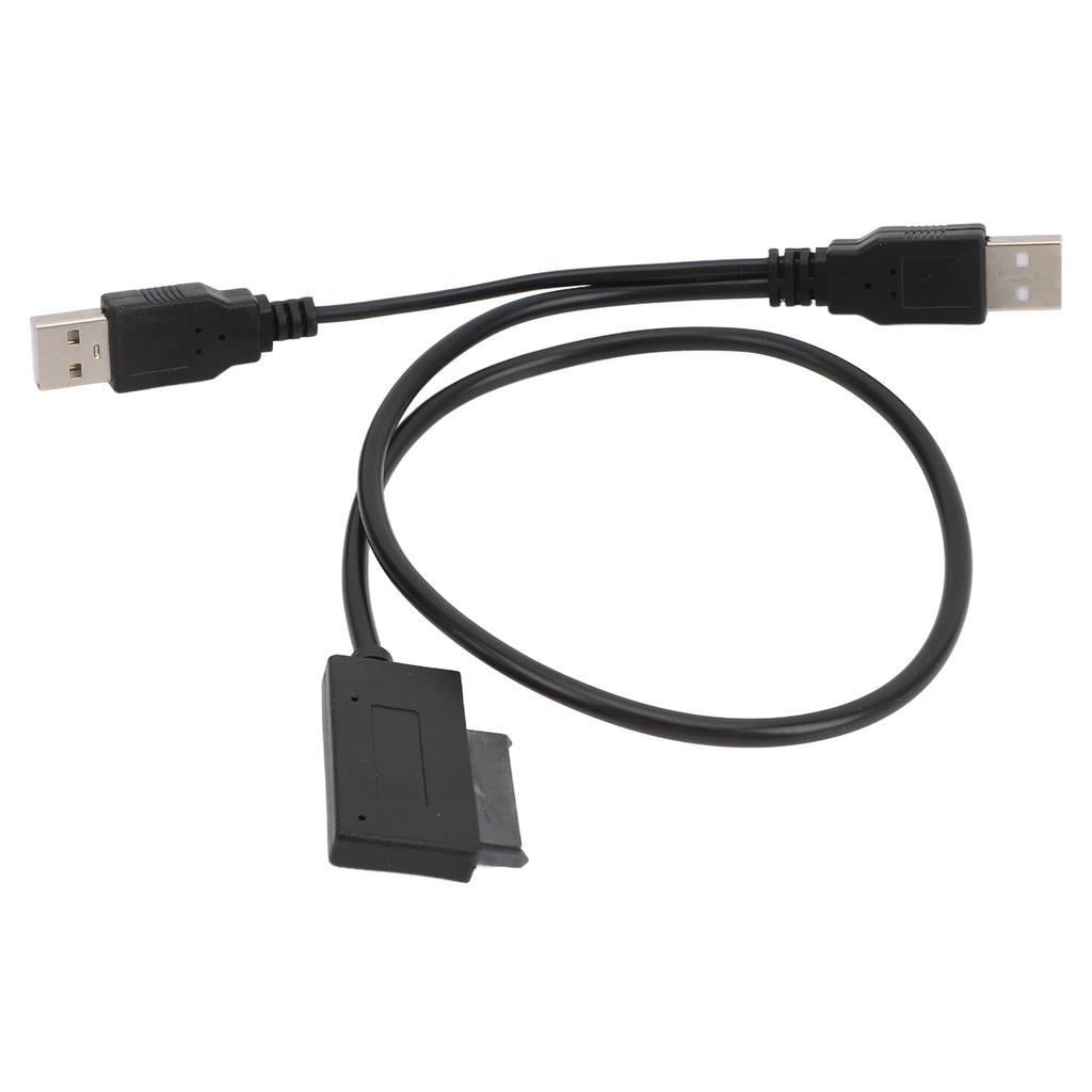 USB To 7+6 13Pin Slimline SATA Adapter Cable 480Mbps Supports Hot Swap USB 2.0 To SATA Cable for Laptop CD DVD ROM Drive
