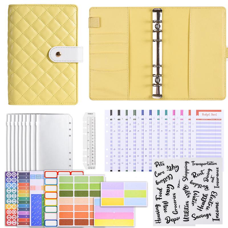 A6 Macaron Handy Notizbuch: PU-Leder Umschlagmappe & Bargeld-Organizer