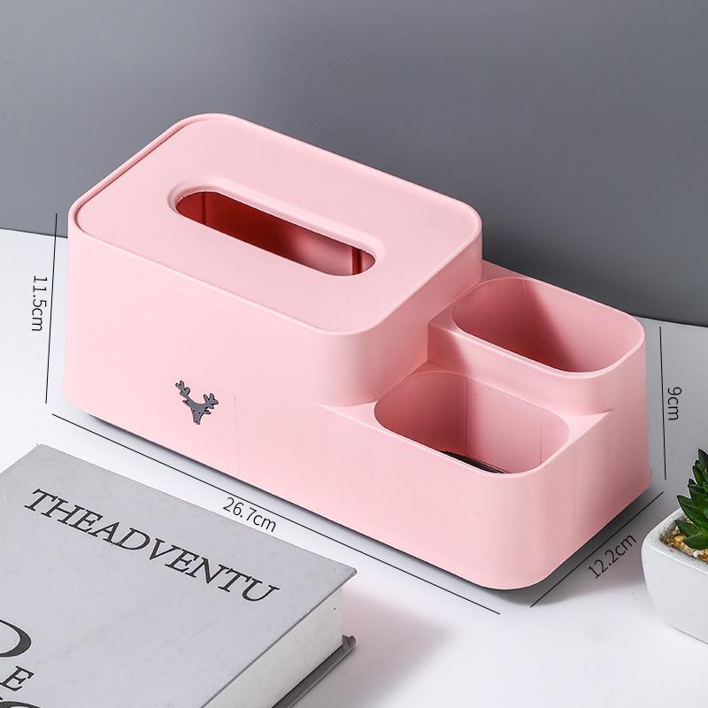 Stylowy Kreatywny Stolik Kawowy z Wielofunkcyjnym Schowkiem Sterowanym Pilotem i Pudełkiem na Chusteczki do Salonów