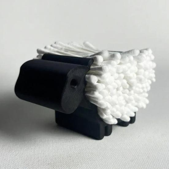 Fluffy Sheep Cotton Swab Holder Fun Decorative Cotton Bud Stand Cute Desktop Cotton Swab Organizer for Bedroom Desk Dressing Table