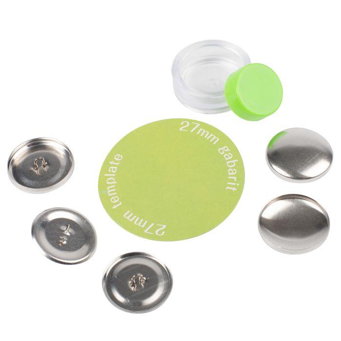 BOUTON A RECOUVRIR METAL S3 27 MM (Boite de 5)