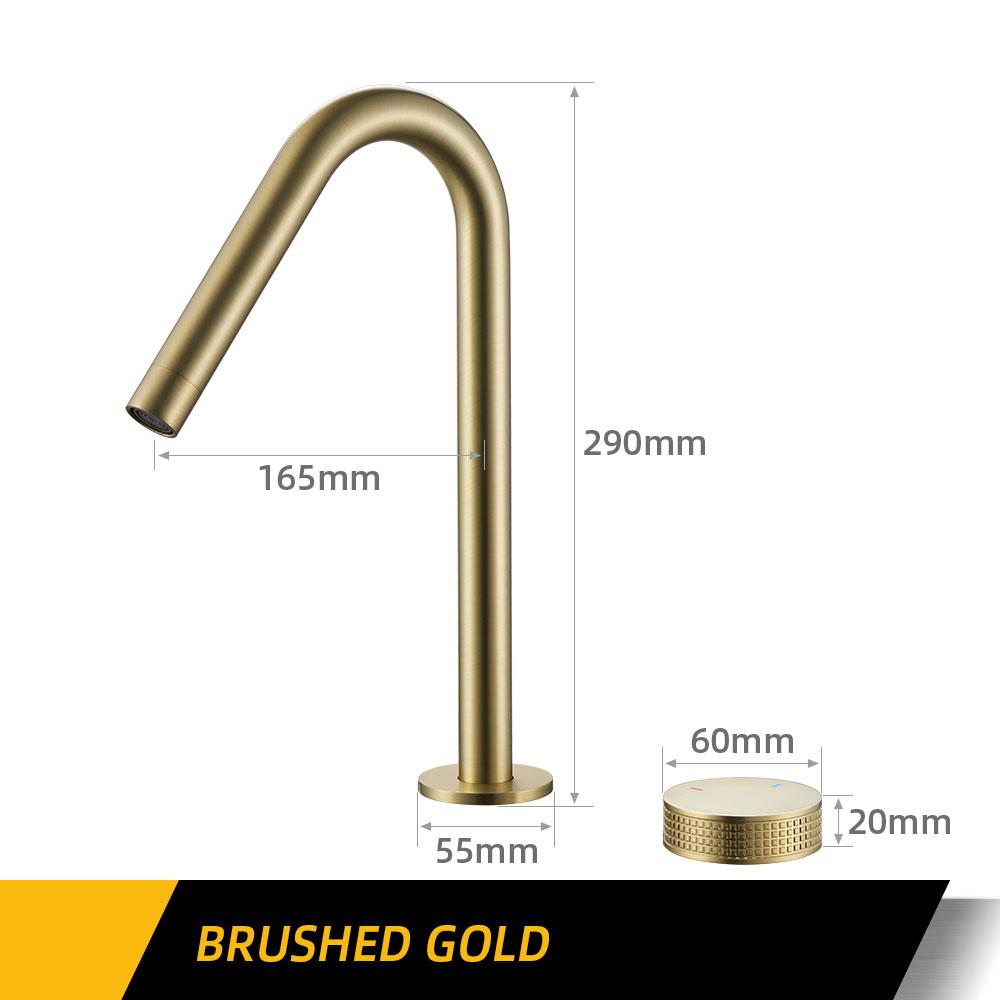 Gunmetal Basin faucet Knurled knob Hot & Cold Sink Mixer 360 Rotating Spout Wider spread Deck Mounted Basin Tap Bathroom Faucet