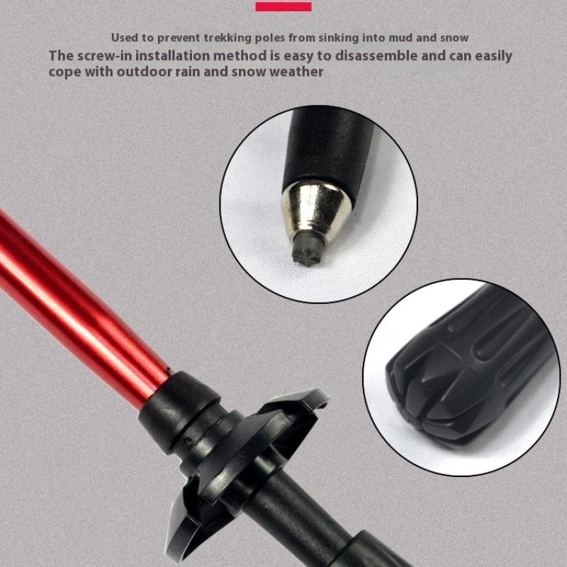 1 Stück 5-teiliger Outdoor Falt-Trekkingstock Camping Tragbarer Wanderstock Für Nordic Ältere Teleskopisch Einfach in die Tasche zu stecken