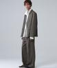UMARMUNG Worsted Wool Tucked Pants_Peat Gray