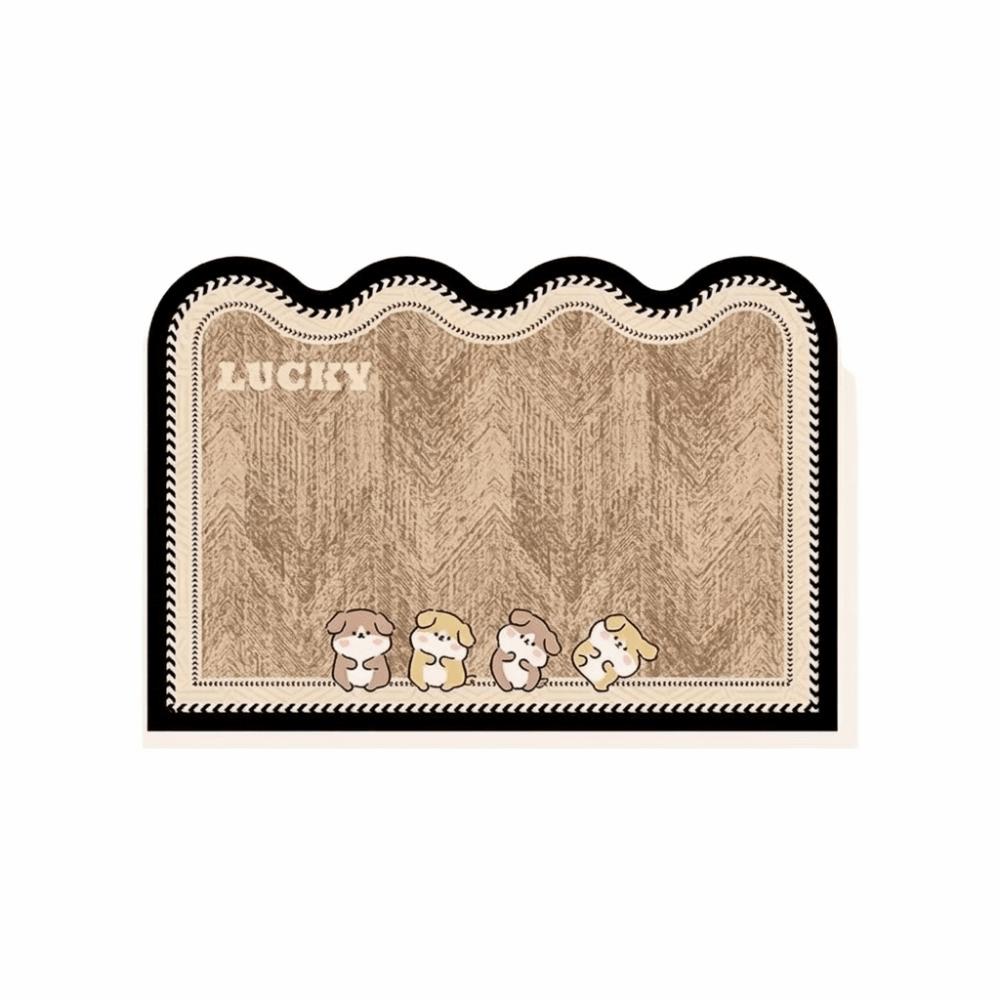 Cartoon Animal Bathroom Mat Anti Slip Door Mat Stain-resistant Puppy Absorbent Mat  Wet Areas