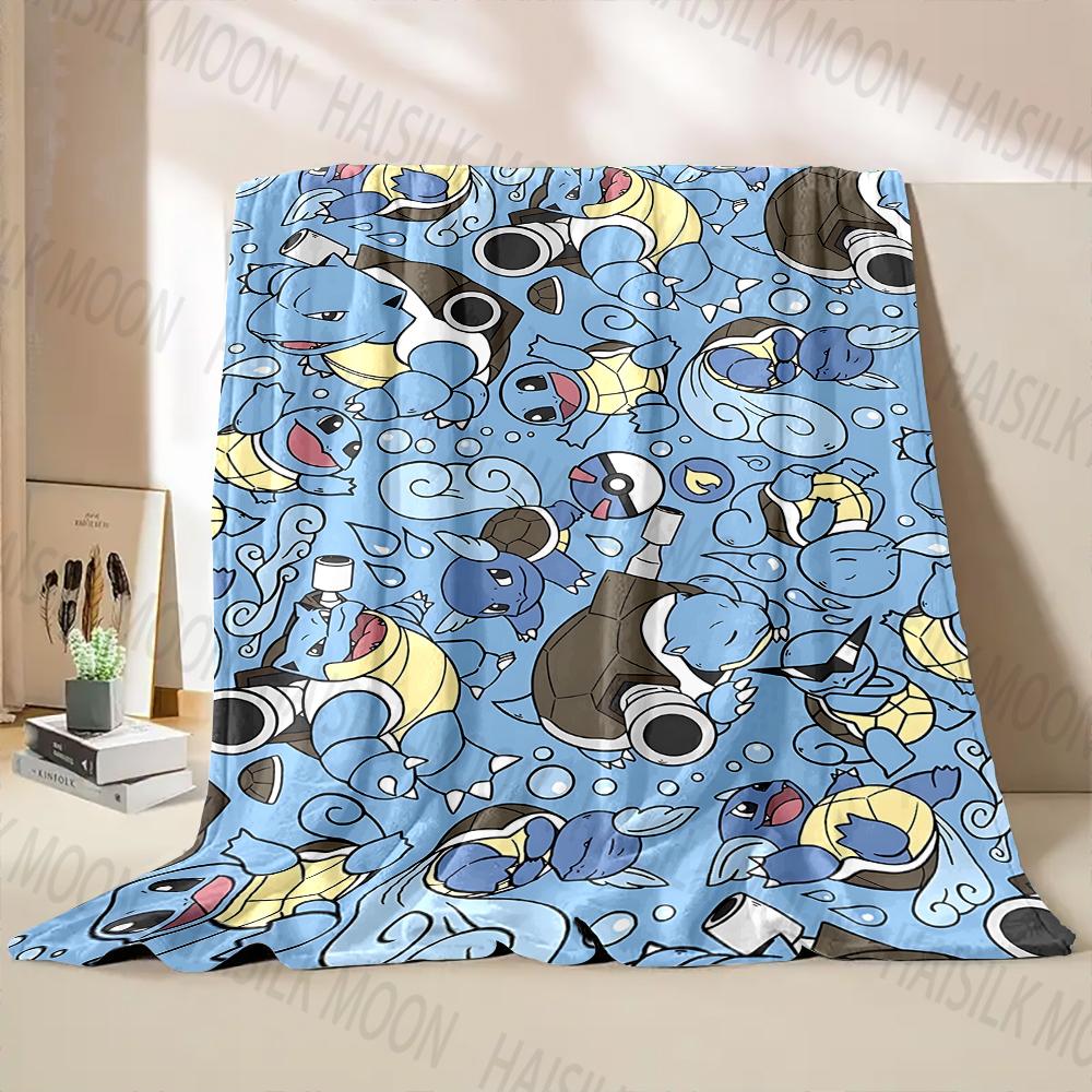 1PC Pokémon Print Blanket Adult Children Warm Blankets for Home Travel Bed Sofa Car Office Soft and Comfortable Blanket for Gift