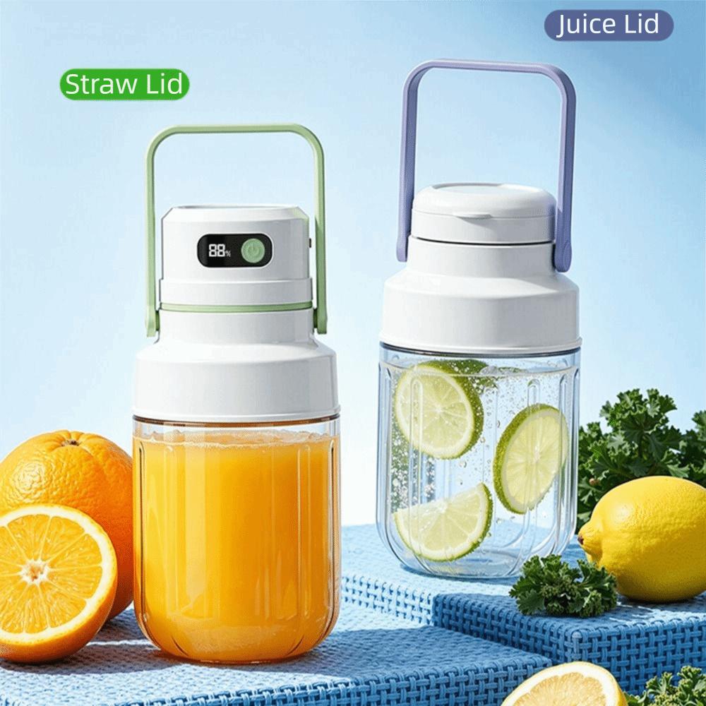 With Two Lids Electric  Fruit Blender Cordless Automatic Juicing Cup BPA-Free Smoothie Maker  Home