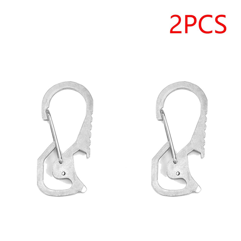 Climbing Carabiner Stainless Steel Waist Hanging Carabiners Multifunctional Practical Mountaineering Buckle Hiking Equipment
