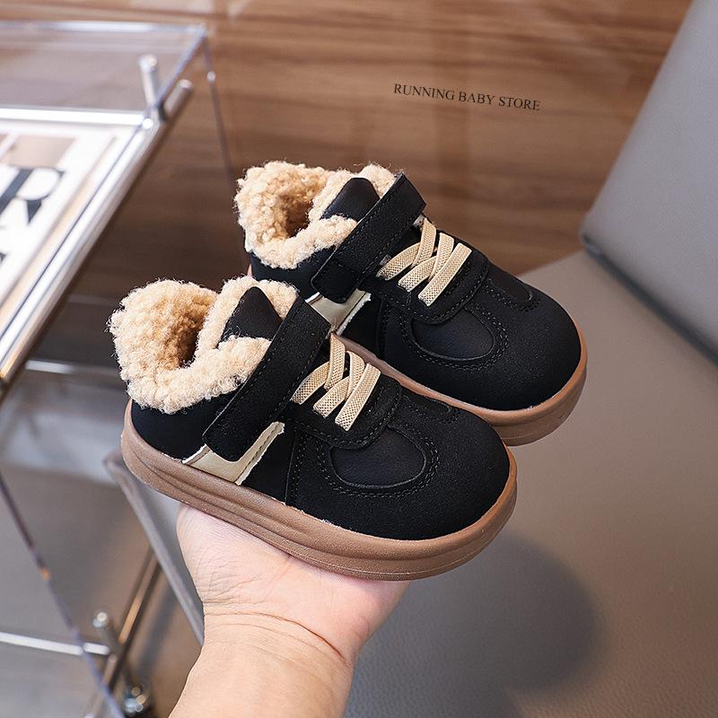 Wysokiej Jakości Dziecięce Sneakersy Zamszowe Buty Casualowe Zimowe Nowe Mrozoodporne Dziecięce Chłopięce Śniegowce
