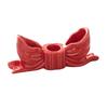 Ceramic Bow Candle Holder Taper Candle Stand Candlestick Table Centerpiece Holiday Party Home Office Desktop Decoration Ornament