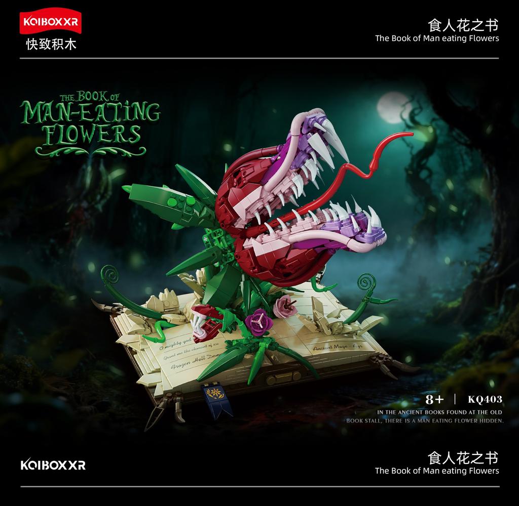 Piranha Plant Building Blocks Audrey II 2 Set Horrors Flower Shop Decoration Halloween Mini Bricks Figure for Tv Film Fans