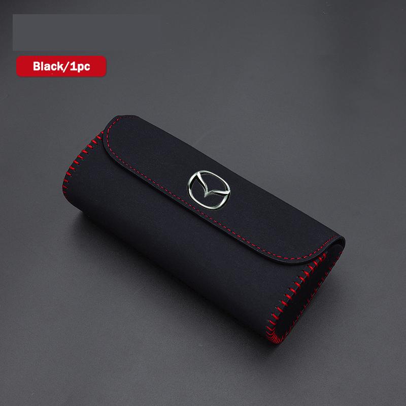 

2025 Hot Car Glasses Case Sunglasses Storage Box Clip For Mazda 2 3 5 6 8 SKYACTIV CX-5 CX-4 CX3 CX4 CX5 CX8 CX9 CX30 MX5 Access чёрный