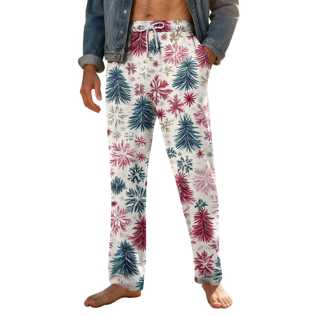 Men's Home Soft Pajama Pants Drawstring With Pockets Casual Sports Pants