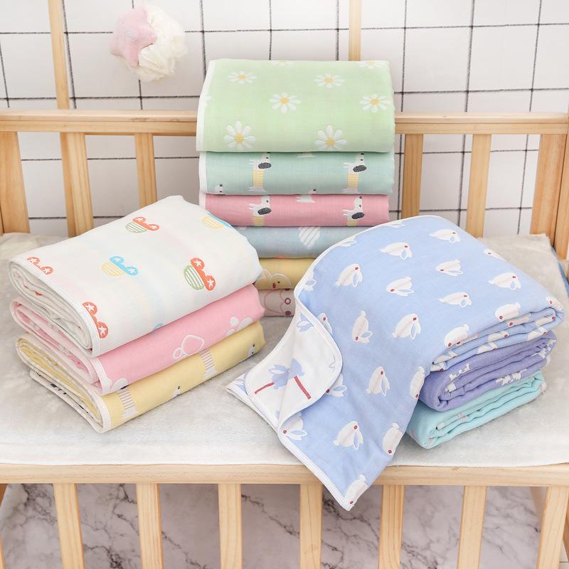 Newborn Jacquard Six-Layer Gauze Bath Towel and Summer Blanket for Babies and Toddlers.