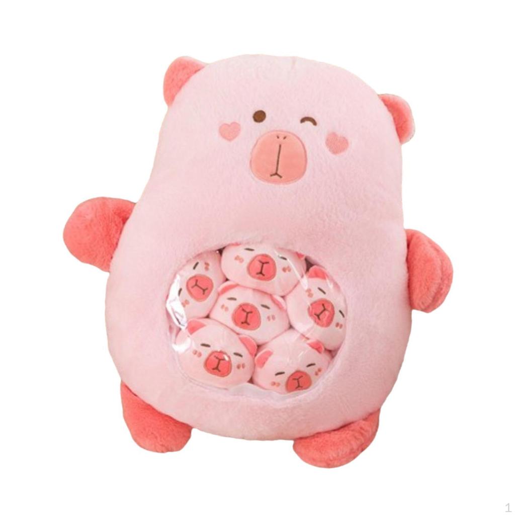 Adorable Capybara Plush Toy Gift Set with Tiny Dolls