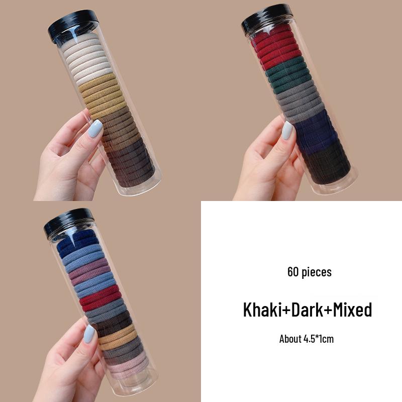 Women's Seamless Rubber Band Hair Tie - 2025 New High Ponytail, Simple Design with Leather Cover