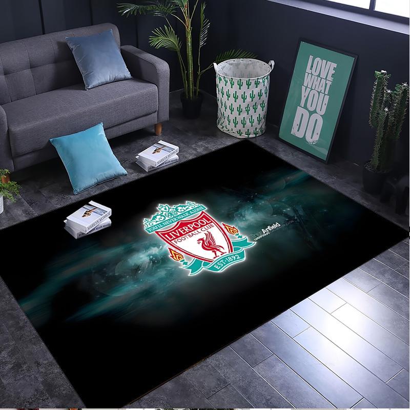 1PC rug Football Liverpool Crest Carpet, Chair Rug,Area Rug for Office Bedroom living rooms bedroom, Doormat decor Christmas fan gifts