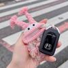 Hand-Crocheted Car Key Fob Cover, Big Mouth Key Protector, Cute Yarn Keychain for Car Keys, Unique Handmade Gift Car Key Cases