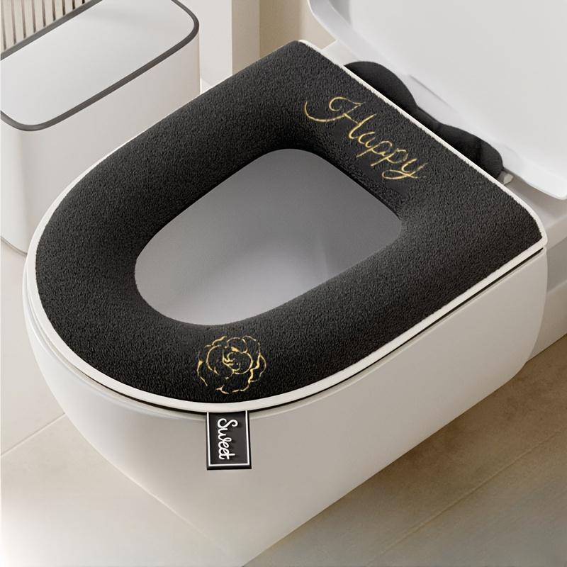 Bequemer Toilettensitz für alle Jahreszeiten - dicke und warme Winter-Sitzauflage, tragbares und abnehmbares Design, weiches Material