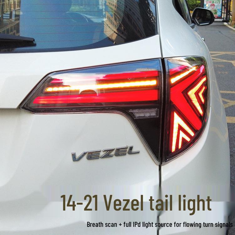 LED Tail Light Assembly with Flowing Turn Signal for 15-22 Honda Vezel - Reversing & Daytime Running Lights