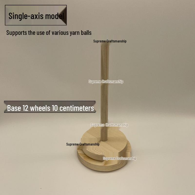 Handmade Solid Wood Portable Yarn Winder and Spindle Tool