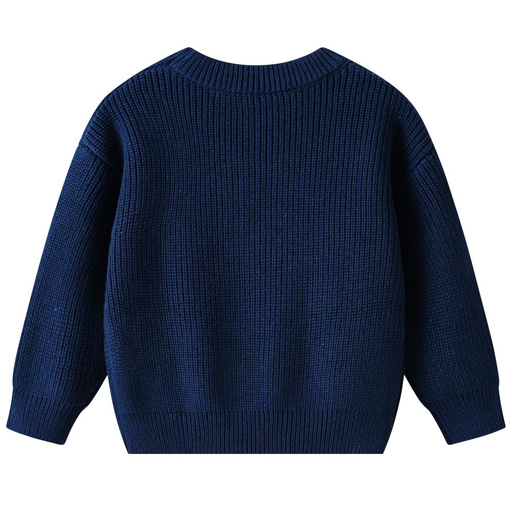 Autumn and Winter Hand-embroidered Love Baby Infant Base Knitted Sweater Birthday DIY Cotton Children's Sweater