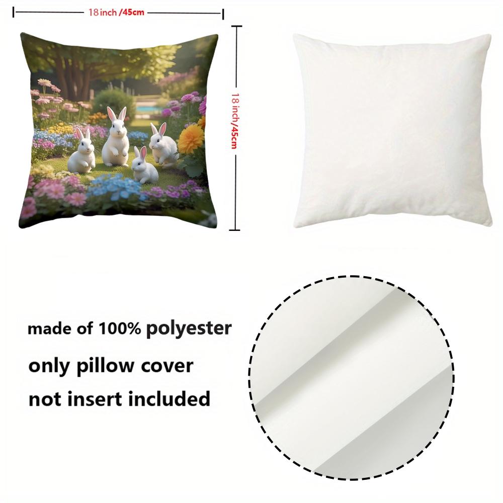 Enchanting Farm And Forest Bunny Pattern Decorative Pillows Polyester pillowcase, sofa decorative cushion cov Headboard Pillow