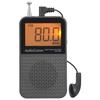 OHM AudioComm Portable Pocket Radio with LCD Digital and Wide FM Compatible Display, Tuning, (RAD-P140N, 03-7246)