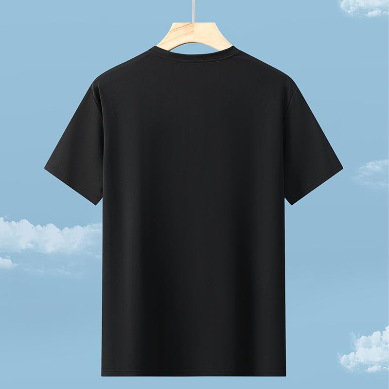 Męska koszulka oversize Letnie topy Plus rozmiar 4XL-13XL Szybkoschnąca czarna koszulka z krótkim rękawem