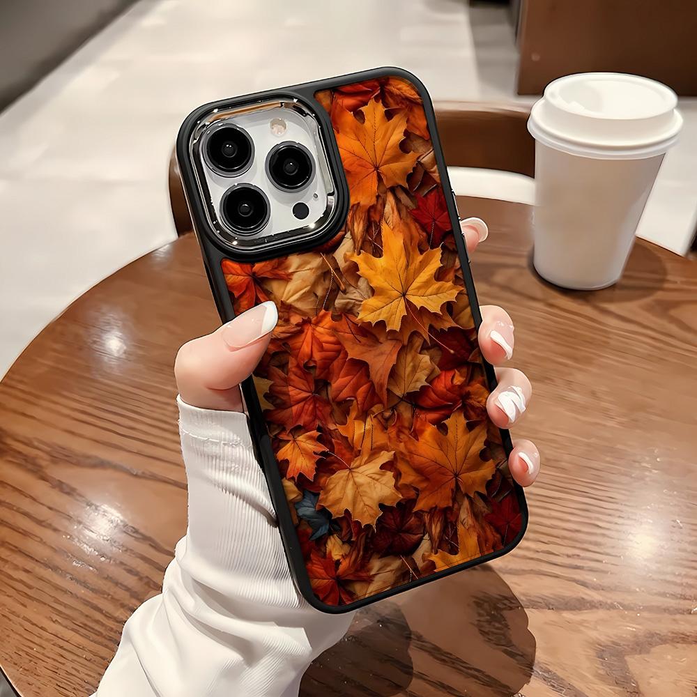 Autumn leaves Case For iPhone 16 15 14 13 12 11 Pro Max X XR 7 8 Plus Clear Soft Case Funda Coque