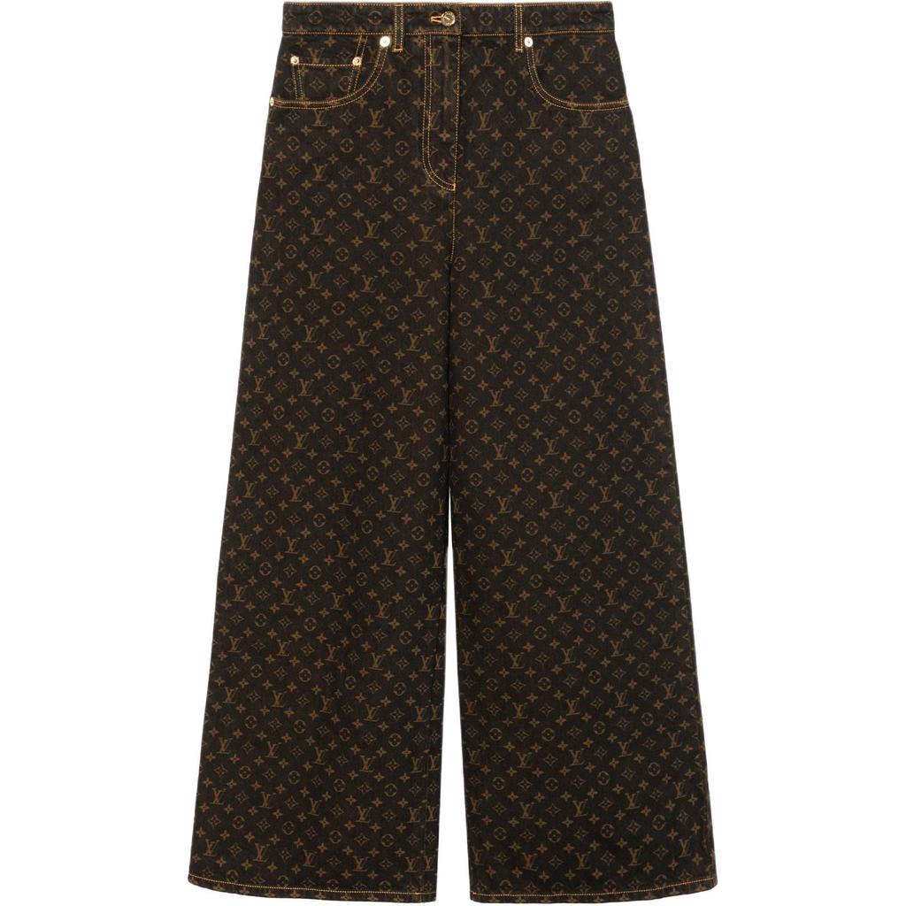 Lv Monogram Straight Cut Jeans 1AIBEO