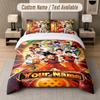 Dragon Ball 3Pcs Bedding Set, Personalized Custom Name Text, 1 Duvet Cover & 2 Pillowcases For Bedroom