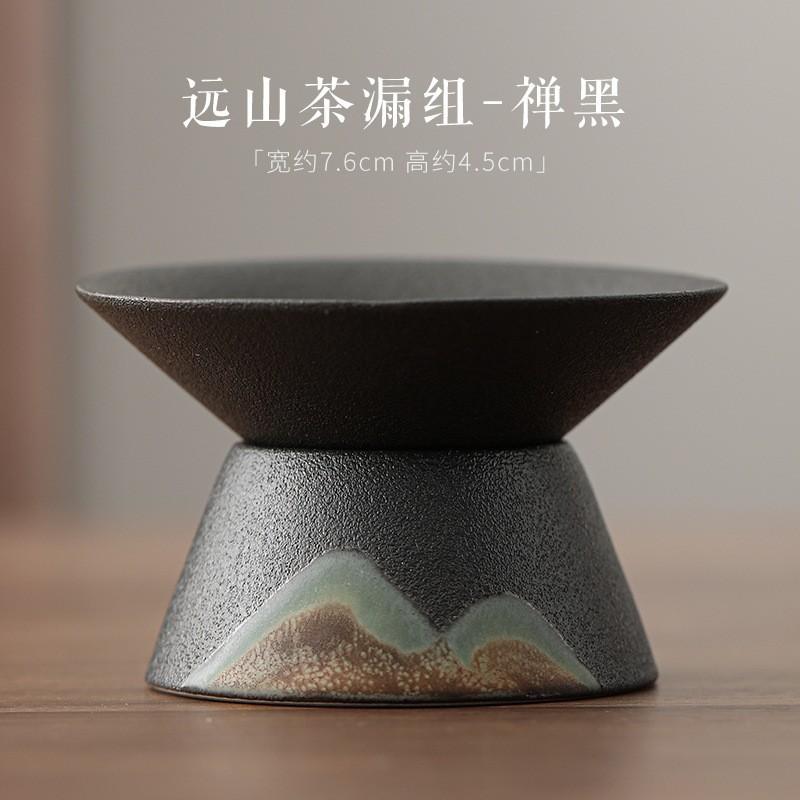 Japanese Hand-painted Tea Strainer Filtration Retro Ceramic Kung Fu Tea Set Accessories Gauze Filtration Tea Residue Mesh