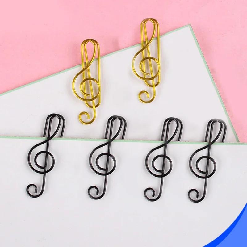 Metal Creative Music Note Shaped Creative File Clamp Paper Clips Bookmark Holder Paper Decorative Clip For Office School Home