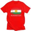 Kurdistan Flag Print T-Shirt Unisex Short Sleeve Cotton Casual Streetwear Tee