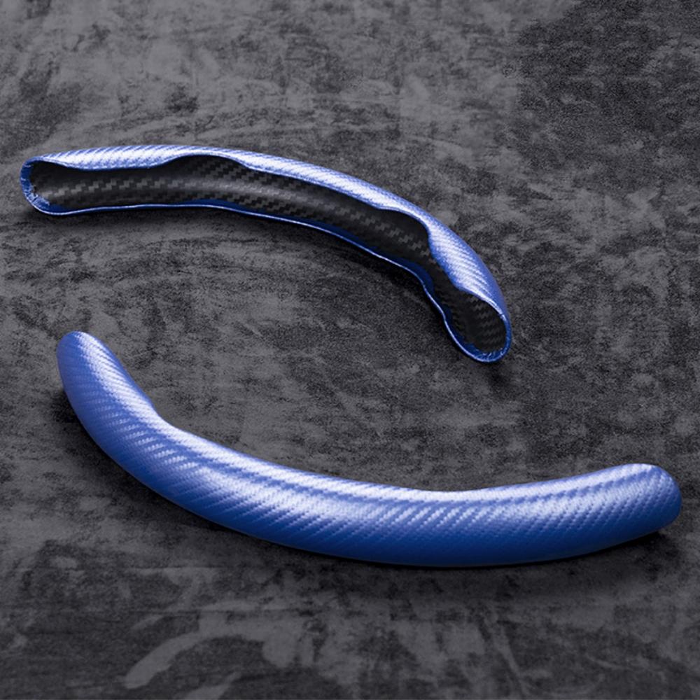 1 par Cubierta de Volante de Coche de Fibra de Carbono Izquierda+Derecha Antideslizante Protector de Cubierta de Dirección Antipolvo Lavable Accesorios de Interior