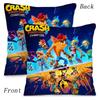 Cartoon Game Crashs Bandicoot Pillow Covers Cartoon Sofa Decorative Home Double-Sided Printing Short Plush Cute Cushion Cover