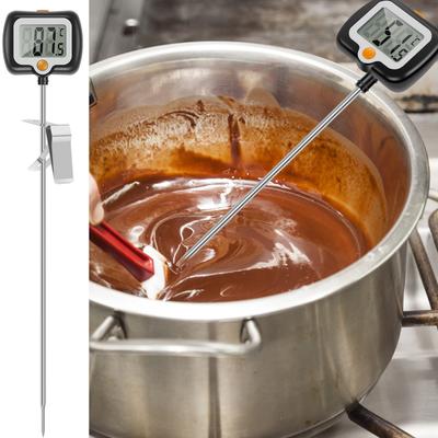 1/2 Pcs Candy Thermometer Deep Fry Oil Thermometer with Pot Clip Food Cooking Kitchen BBQ Thermometers for Frying Candy Making