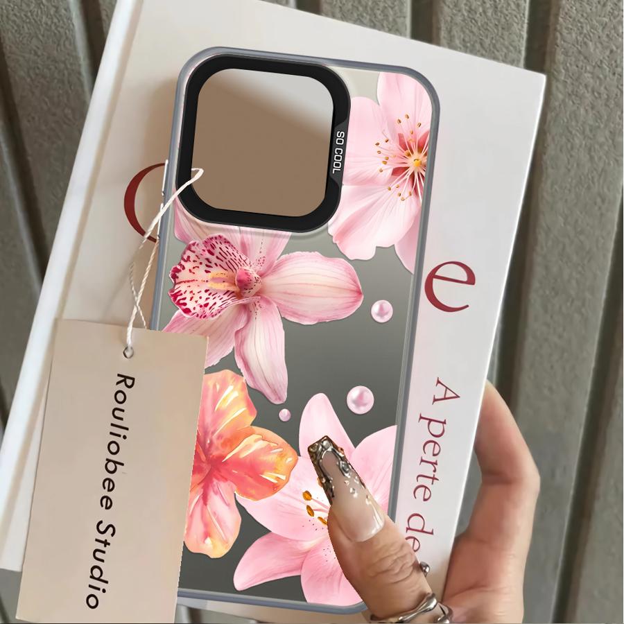 Pink Lily Flower Pattern Back Phone Cover Case for Xiaomi Poco F4 X3 NFC X5 X3 Pro C51 F3 GT C50