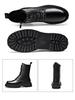 Men's British Style High-Top Martin Boots - Autumn/Winter Velvet Warmth, Thick-Sole Height-Enhancing Motorcycle Design