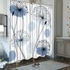 Floral Printed Shower Curtain, Polyester, Woven, Machine Washable, Fade Resistant, 12 Hooks, Spring & All Season, Bathroom Decor